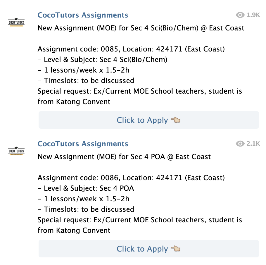 Read more about the article Guide: Tuition Assignments Telegram Bot @CocoAssignments
